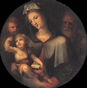 Domenico Beccafumi The Holy Family with Young Saint John around oil painting